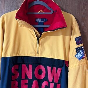 Polo by Ralph Lauren Yellow and Black Snow Beach Pullover